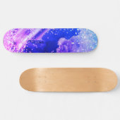 GALAXY BLUE LILA GLITZER Skateboard Deck (Horizontal)