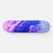 GALAXY BLUE LILA GLITZER Skateboard Deck (Horizontal)