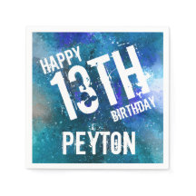 Galaxy Blue Personalisierte Geburtstagsparty