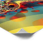 Galaxy Blume Fraktal Poster (Ecke)