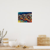 Galaxy Blume Fraktal Poster (Küche)