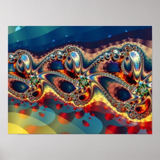Galaxy Blume Fraktal Poster (Vorne)