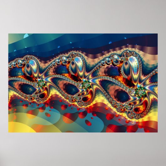 Galaxy Blume Fraktal Poster (Vorne)