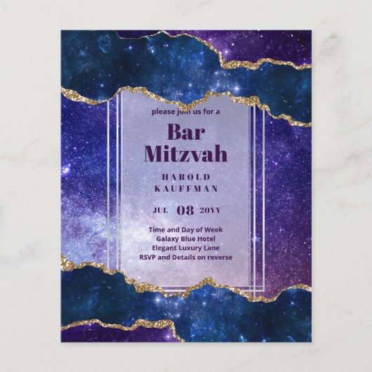 GALAXY Boys BAR MITVAH AGATE Blue Low BUDGET Flyer (Vorne)