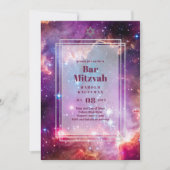 GALAXY Boys BAR MITVAH Space Sky Einladung (Vorderseite)