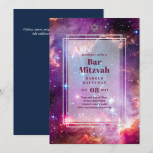 GALAXY Boys BAR MITVAH Space Sky Einladung