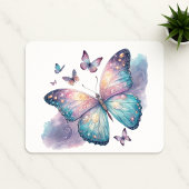 Galaxy Butterfly with Pastel Celestial Wings  Mousepad