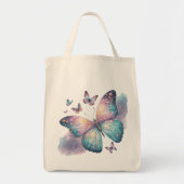 Galaxy Butterfly with Pastel Celestial Wings Tragetasche (Vorne)
