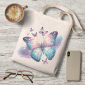 Galaxy Butterfly with Pastel Celestial Wings  Tragetasche