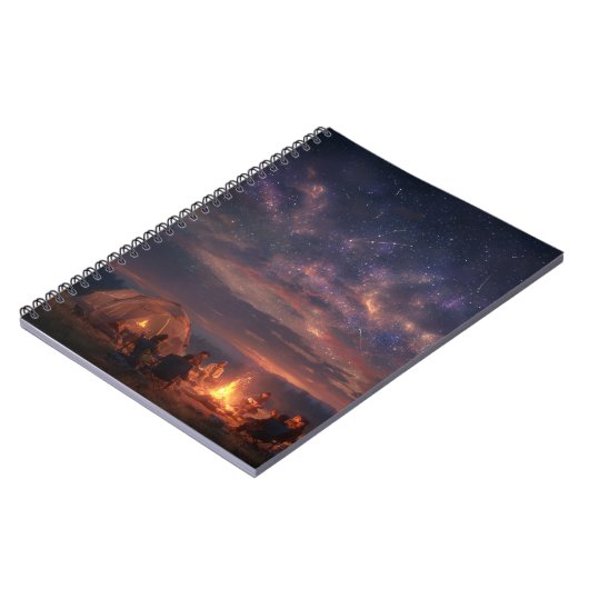 Galaxy Campfire Starry Night Notebook Notizblock (Linke Seite)