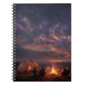 Galaxy Campfire Starry Night Notebook Notizblock (Vorderseite)