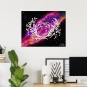 Galaxy Cancer Constellation Zodiac Signature Wall  Poster (Heimbüro)