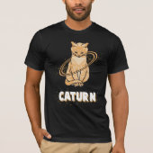 Galaxy Cat Astronaut Saturn Planet Kitten T-Shirt (Vorderseite)