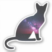 Galaxy Cat Aufkleber (Vorderseite)