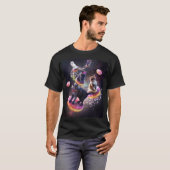 Galaxy Cat Donut - Weltraumkatzen Riesenspender T-Shirt (Vorne ganz)