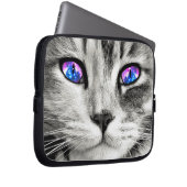 Galaxy Cat Eyes Laptop Sleeve (Vorne Rechts)