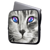 Galaxy Cat Eyes Laptop Sleeve (Vorderseite Links)