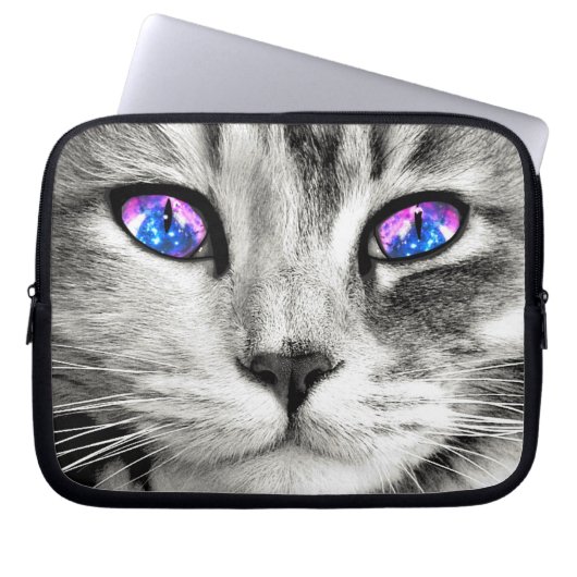 Galaxy Cat Eyes Laptop Sleeve (Vorderseite)