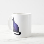 Galaxy Cat Illustration | Cosmic Nebula Cat Lover Kaffeetasse (Vorderseite Links)
