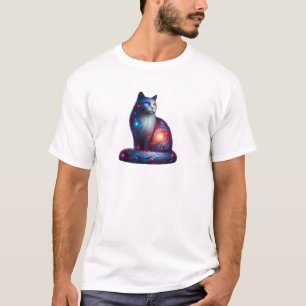 Galaxy Cat - Illustration der mystischen Katze T-Shirt