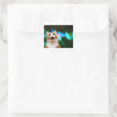 GALAXY CAT QUADRATISCHER AUFKLEBER (Tasche)