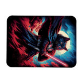 Galaxy Cat Swordsman Magnet (Horizontal)