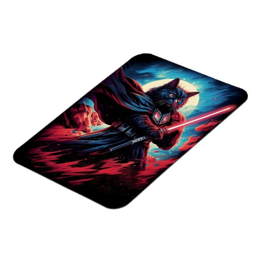 Galaxy Cat Swordsman Magnet (Linke Seite)