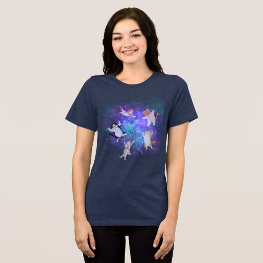 Galaxy Cats Retro T - Shirt der 90er Jahre: Funny (Vorderseite voll)