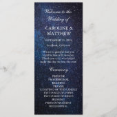 Galaxy Celestial Night Sky Stars Hochzeit Programm (Vorderseite)