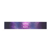 Galaxy Celestial Stars Hochzeitessen Personalisier Einladungsbanderole (Flach)