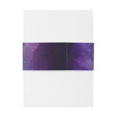 Galaxy Celestial Stars Hochzeitessen Personalisier Einladungsbanderole (Rückseitenbeispiel)