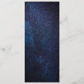 Galaxy Celestial Stars Night Sky Wedding Food Menükarte (Rückseite)