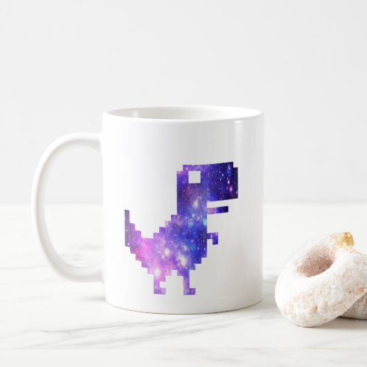 Galaxy Chrome T-Rex Kaffeetasse (Mit Donut)