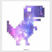Galaxy Chrome T-Rex Sticker (Blatt)