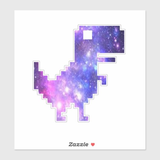 Galaxy Chrome T-Rex Sticker (Blatt)