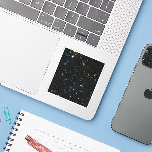 Galaxy Cluster Abell 370 Parallelfeld. Aufkleber (Laptop mit iPhone)
