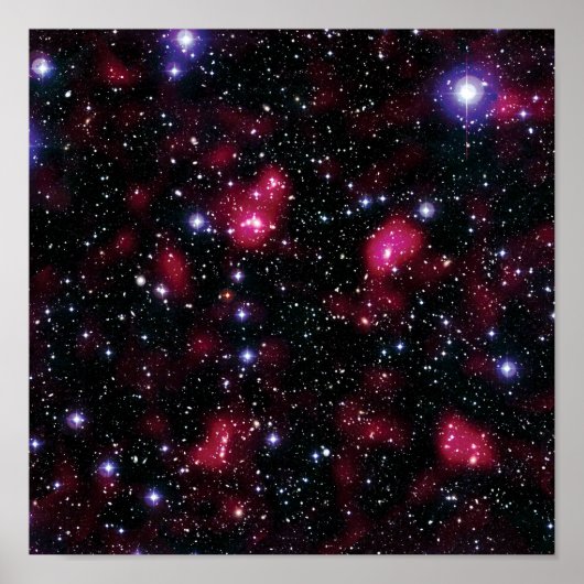 Galaxy Cluster Abell 901/902 Hubble Space Foto Poster (Vorne)