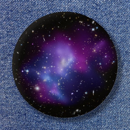 Galaxy Cluster MACS J0717 Lila Foto Button