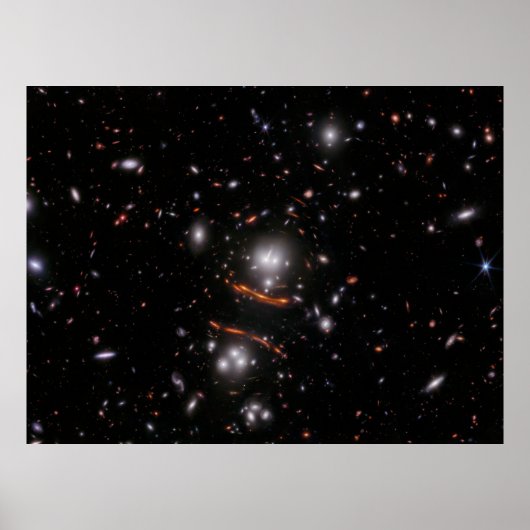 Galaxy Cluster PLCK G165.7 (NIRCam Image) Poster (Vorne)