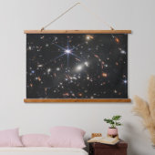 Galaxy Cluster Smacs 0723. Wandteppich Mit Holzrahmen (Schlafzimmer)