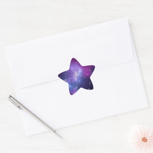 Galaxy Cluster Star Shaped Sticker (Umschlag)