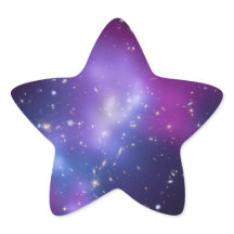 Galaxy Cluster Star Shaped Sticker