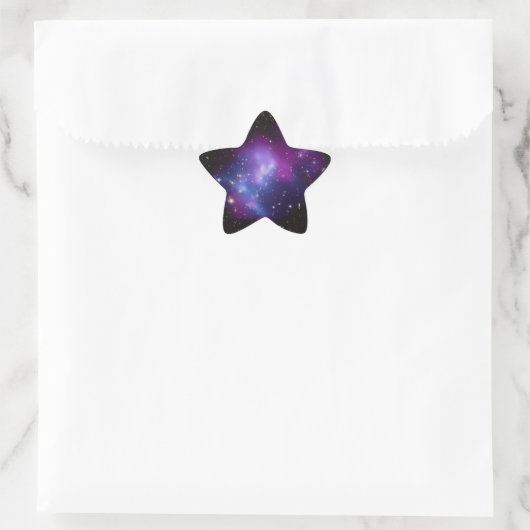 Galaxy Cluster Star Shaped Sticker (Tasche)