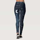 Galaxy Constellations Sky Astronomy Sterne Planete Leggings (Rückseite)