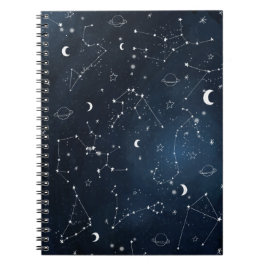 Galaxy Constellations Sky Astronomy Sterne Planete Notizblock
