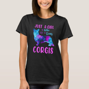 Galaxy Corgi Nur ein Mädchen Niedlich Space Corgi  T-Shirt