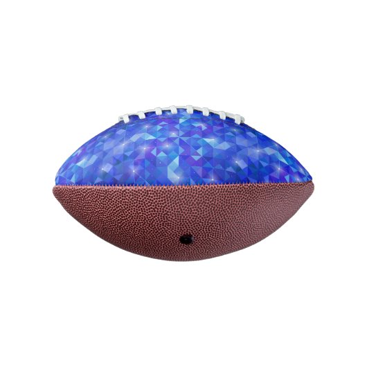 Galaxy crystal Blue polygonal facet pattern Football (Gedreht 270)