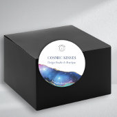 Galaxy Crystal Geode Business-Logo-Website Runder Aufkleber