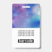 Galaxy Custom Employee Foto Personalisierter Name Ausweis (Rückseite)