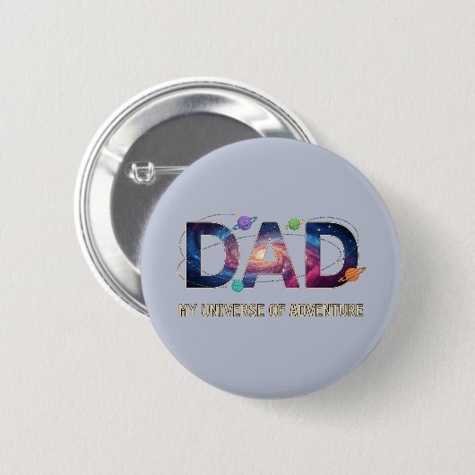 Galaxy Dad Universe Adventure Button (Vorne & Hinten)